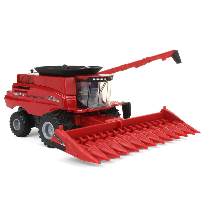 1/64 Case IH Axial-Flow 7260 Combine with Wide Singles, Corn Head & Grain Head by ERTL