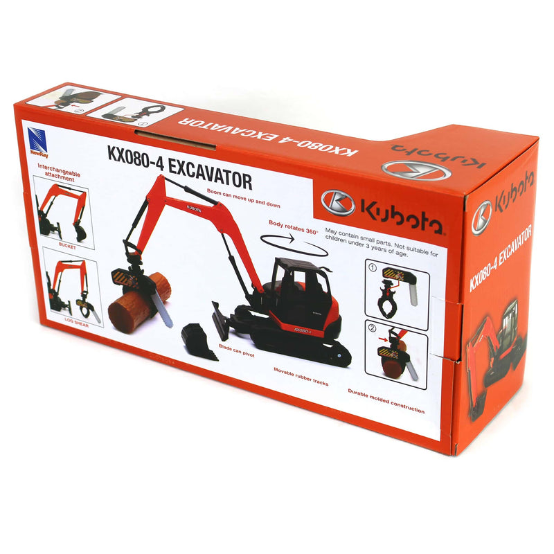 1/18 Kubota Excavator KX080-4 with Interchangeable Parts
