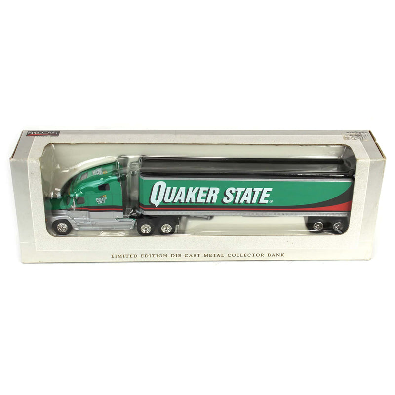1/64 Limited Edition Freightliner C120 Quaker State Semi Truck & Trailer Bank by SpecCast