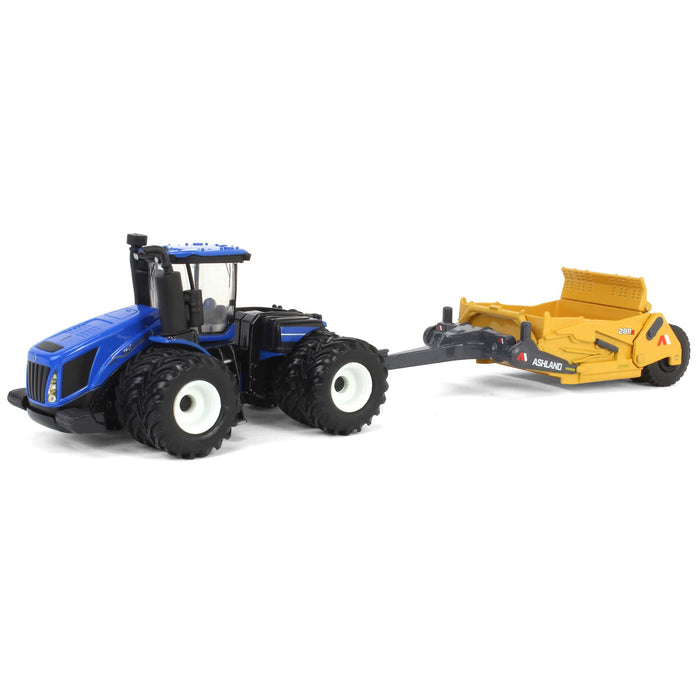 (B&D) 1/64 New Holland T9.700 Tractor with Ashland 2811E Scraper - Damaged Box