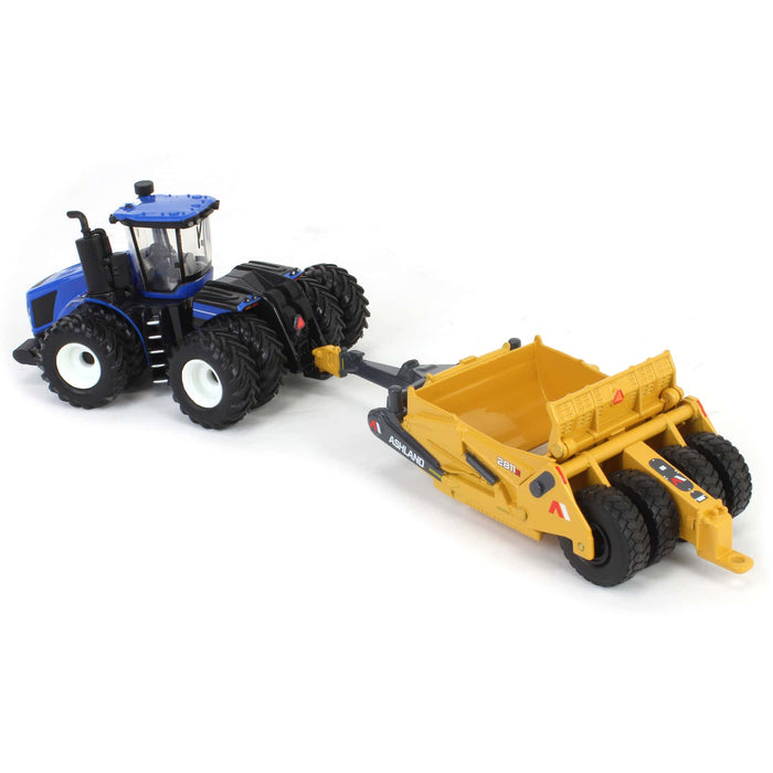 (B&D) 1/64 New Holland T9.700 Tractor with Ashland 2811E Scraper - Damaged Box