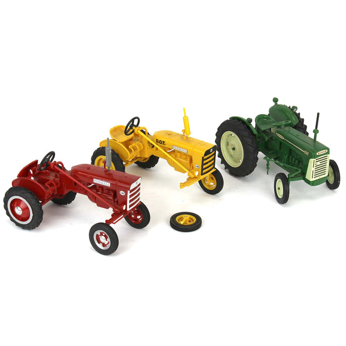 Lot of (2) Plastic Farmall Tractors and (1) Plastic Oliver Tractor