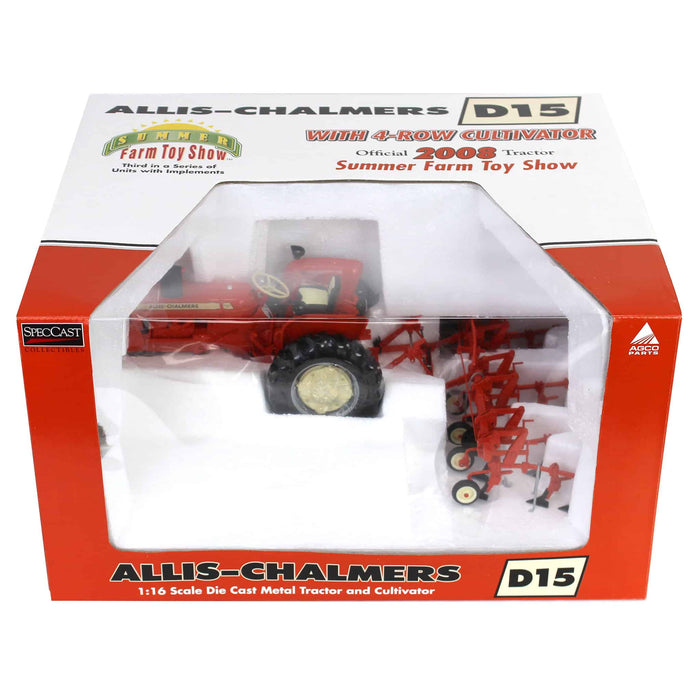 1/16 Limited Edition Allis Chalmers D-15 w/ 4 Row Cultivator, 2008 Summer Farm Toy Show