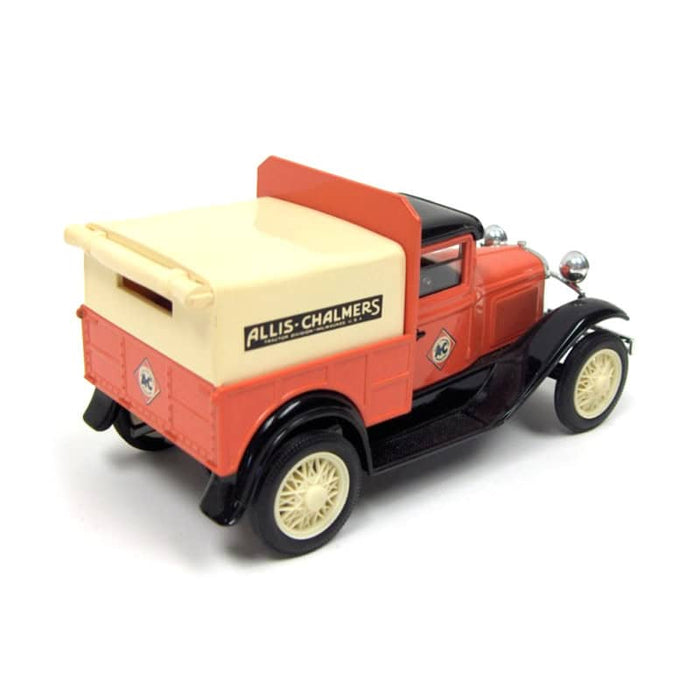 1/25 Ford Model A Die-cast Truck Bank w/ Allis Chalmers Orange and Logos