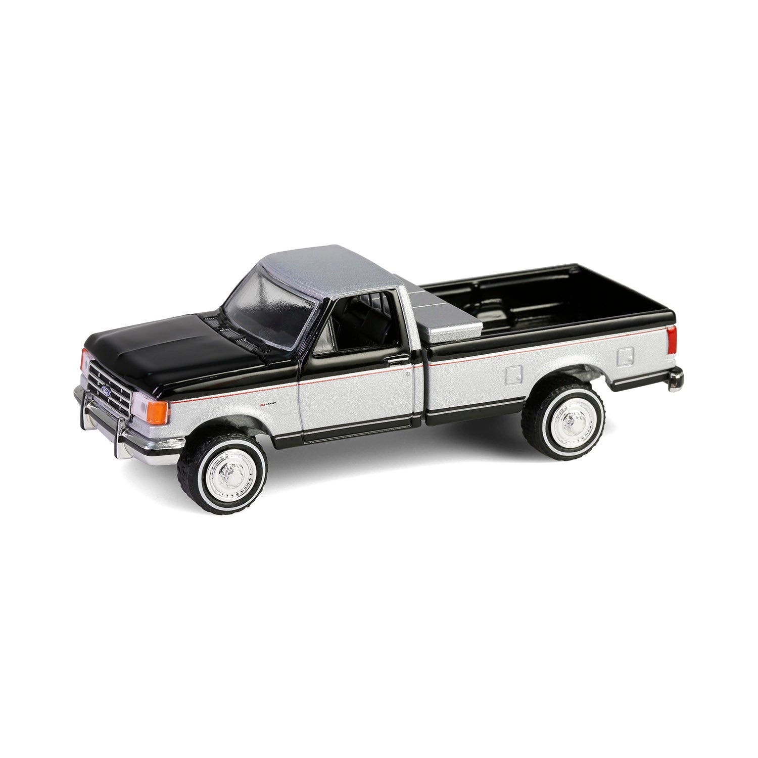 1/64 1990 Ford F-250 with Toolbox, Raven Black & Medium Silver