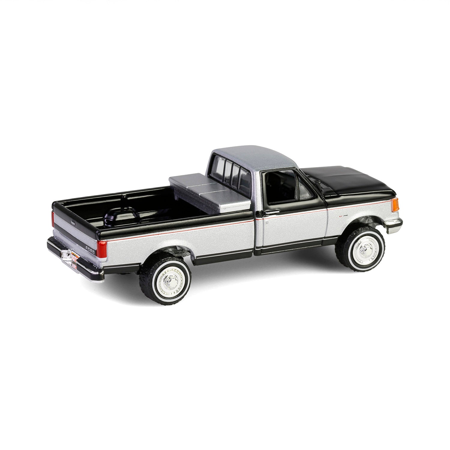 1/64 1990 Ford F-250 with Toolbox, Raven Black & Medium Silver