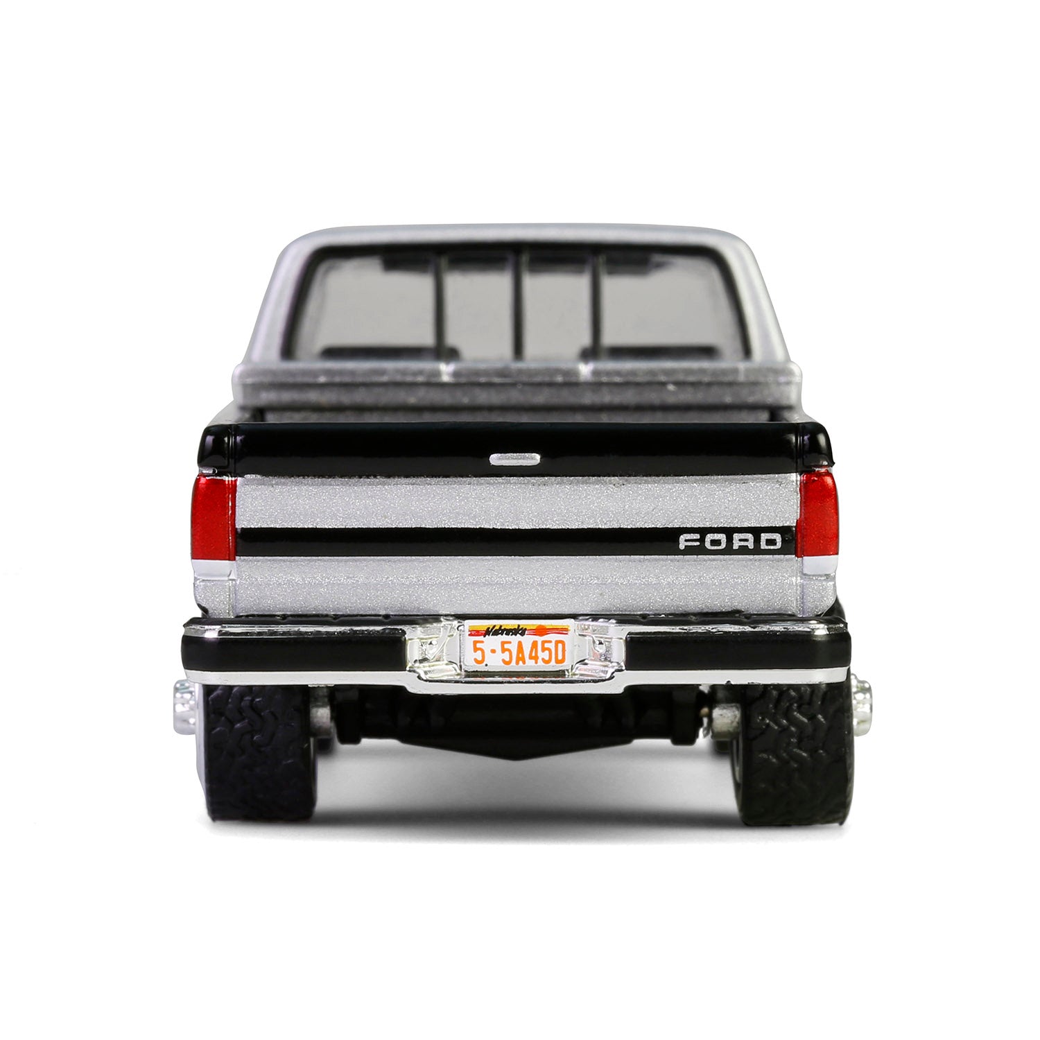 1/64 1990 Ford F-250 with Toolbox, Raven Black & Medium Silver