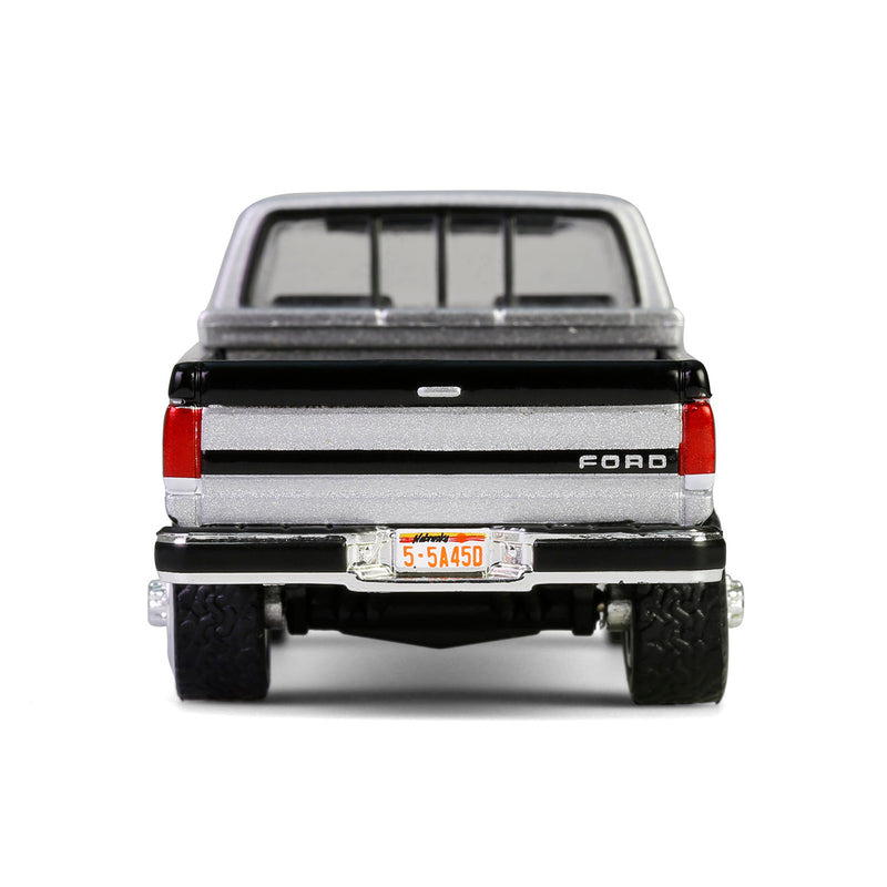 1/64 1990 Ford F-250 with Toolbox, Raven Black & Medium Silver Metallic Combination Two-Tone, Down on the Farm Series 10