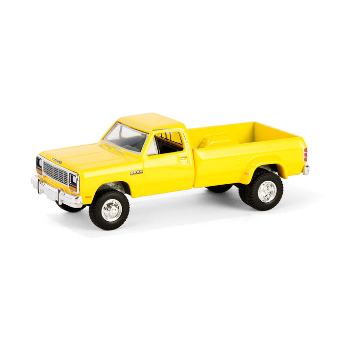 1/64 1982 Dodge Ram D350 Dually, Construction Yellow, Dually Drivers Series 15