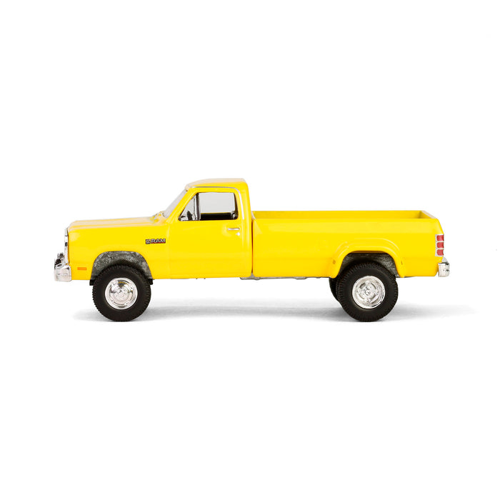 1/64 1982 Dodge Ram D350 Dually, Construction Yellow, Dually Drivers Series 15