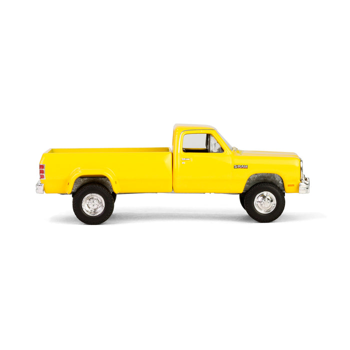 1/64 1982 Dodge Ram D350 Dually, Construction Yellow, Dually Drivers Series 15