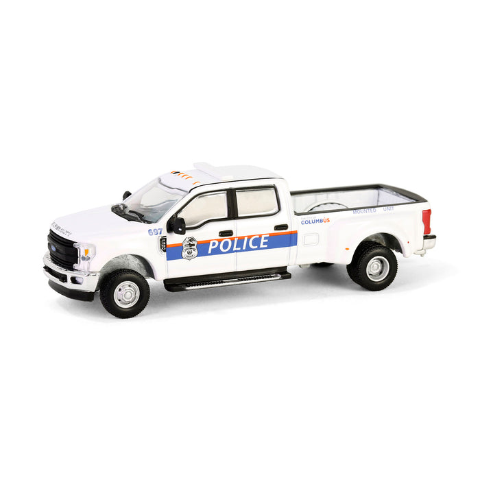 1/64 2019 Ford F-350 XL Dually, Columbus Division of Police Mounted Unit, Dually Drivers Series 15