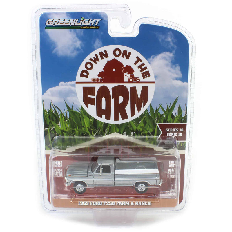 Raw Chase Unit ~ 1/64 1969 Ford F-250 Farm & Ranch Special, Reef Aqua, Down on the Farm Series 10
