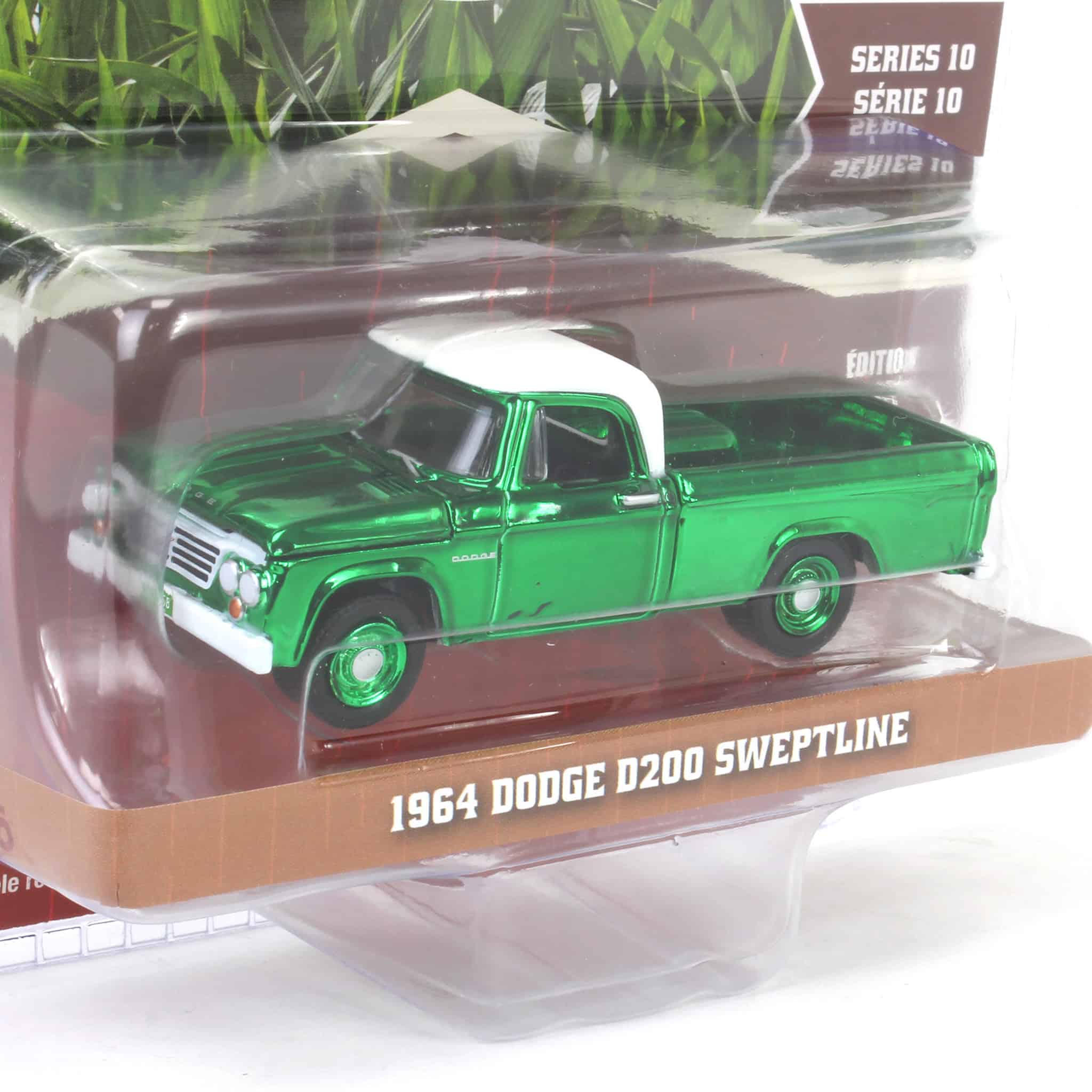 Green Chrome Super Chase ~ 1/64 1964 Dodge D-200 Sweptline, Turf