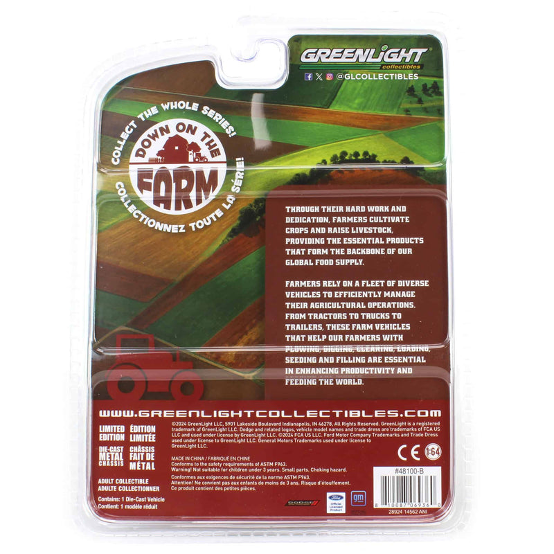 Green Chrome Super Chase ~ 1/64 1964 Dodge D-200 Sweptline, Turf Green & White, Down on the Farm Series 10