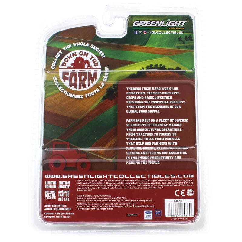 Black Chrome Super Chase ~ 1/64 1990 Ford F-250 with Tool Box, Raven Black & Medium Silver Metallic Combination Two-Tone, Down on the Farm Series 10