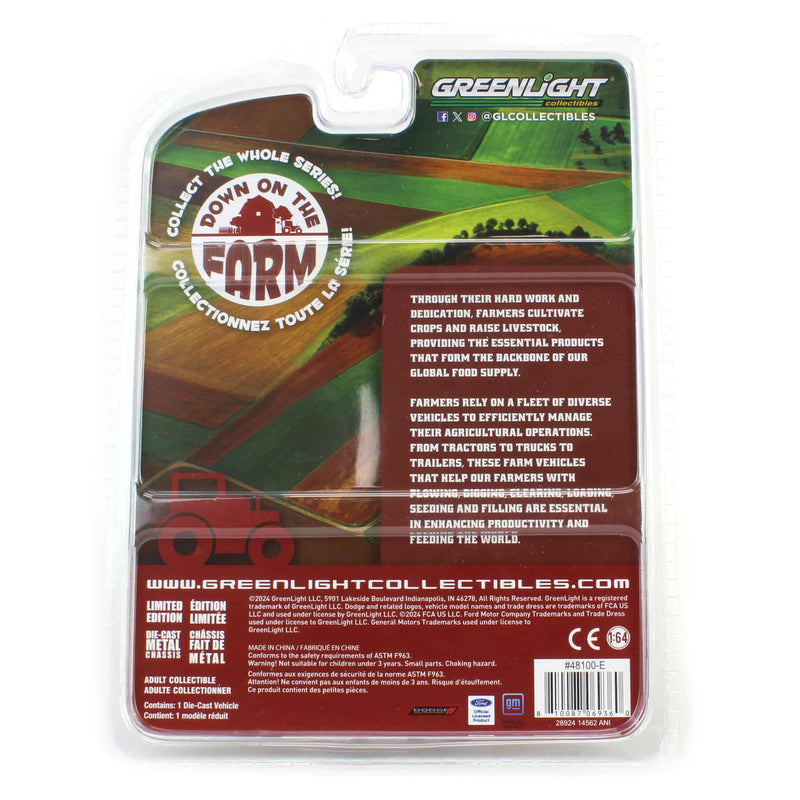 Raw Chase Unit ~ 1/64 1990 Ford F-250 with Tool Box, Raven Black & Medium Silver Metallic Combination Two-Tone, Down on the Farm Series 10