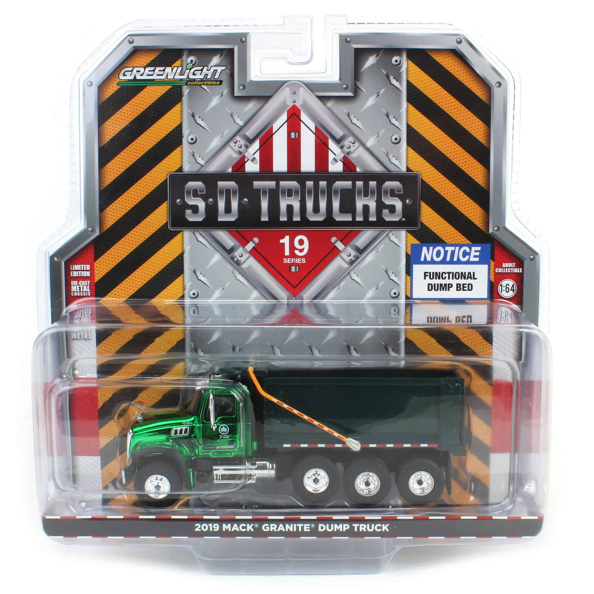 Chrome Super Chase Unit ~ 1/64 2019 Mack Granite Dump Truck, NYC