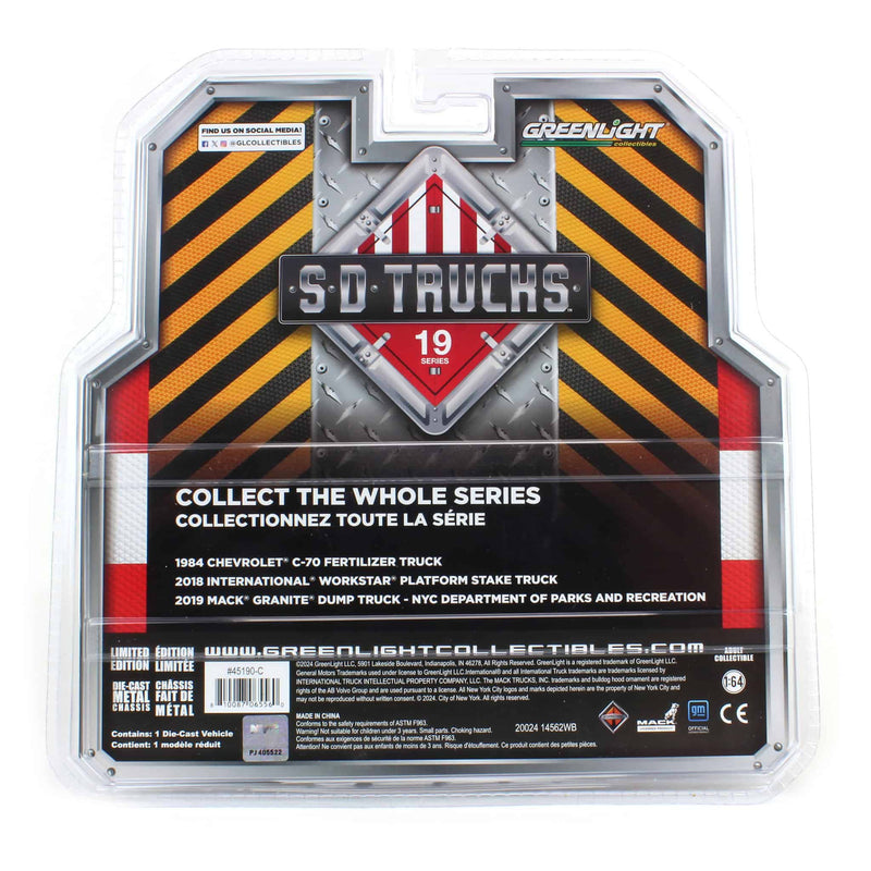 Chrome Super Chase Unit ~ 1/64 2019 Mack Granite Dump Truck, NYC Department of Parks & Recreation, S.D. Trucks Series 19