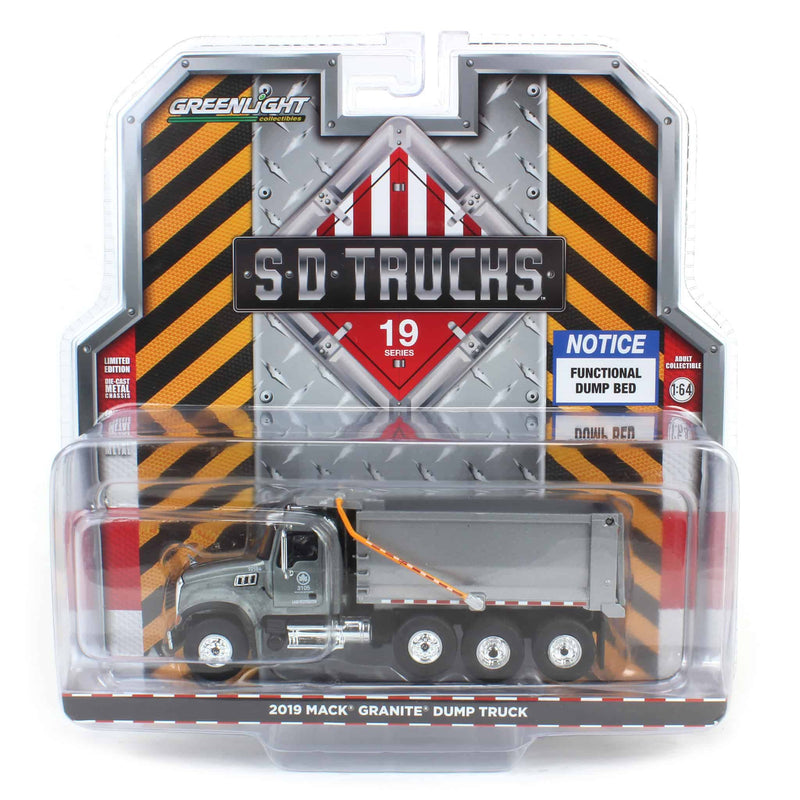 Raw Chase Unit ~ 1/64 2019 Mack Granite Dump Truck, NYC Department of Parks & Recreation, S.D. Trucks Series 19