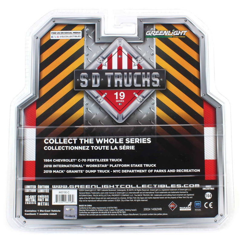 Raw Chase Unit ~ 1/64 2019 Mack Granite Dump Truck, NYC Department of Parks & Recreation, S.D. Trucks Series 19