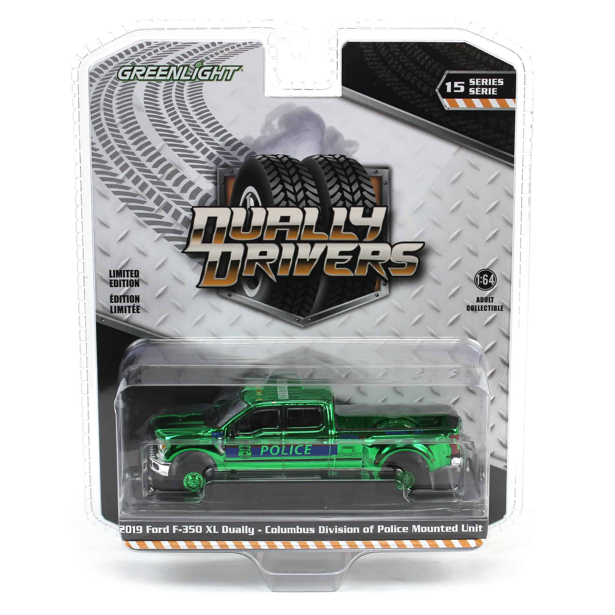 Green Chrome Super Chase ~ 1/64 2019 Ford F-350 XL Dually