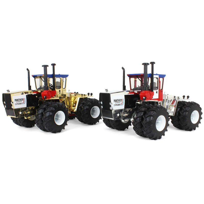 Gold & Silver Chrome Set ~ 1/16 Steiger PTA-325 "Stars N Stripes" 4WD Tractors with Duals, ERTL Prestige