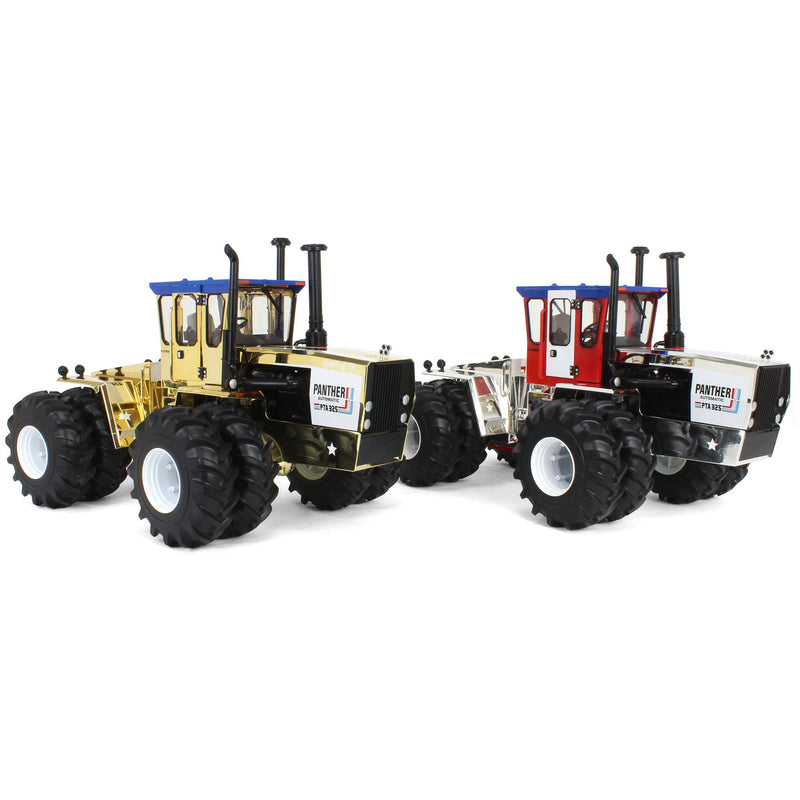 Gold & Silver Chrome Set ~ 1/16 Steiger PTA-325 "Stars N Stripes" 4WD Tractors with Duals, ERTL Prestige