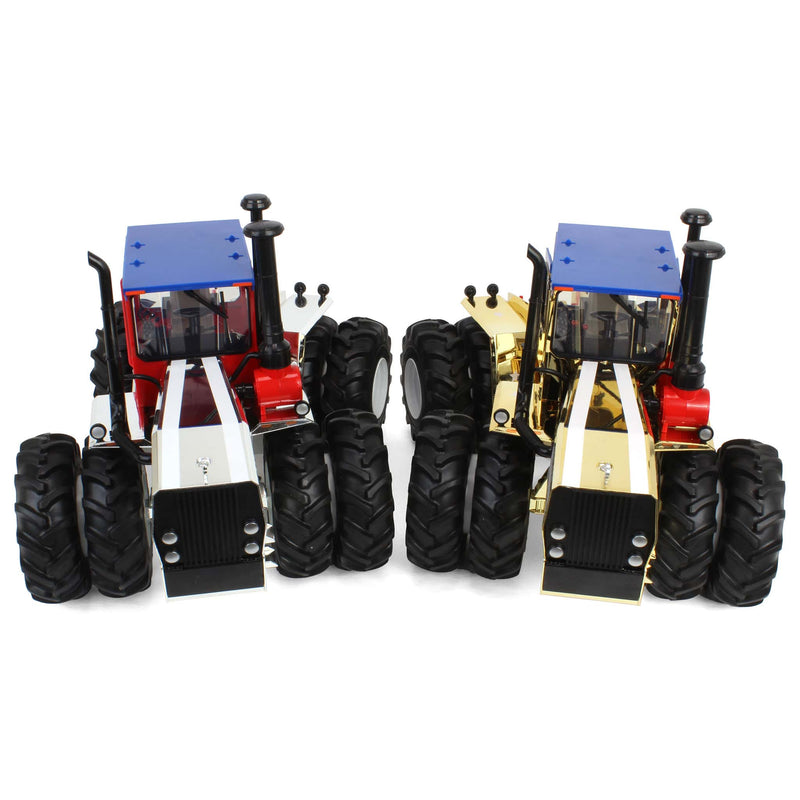 Gold & Silver Chrome Set ~ 1/16 Steiger PTA-325 "Stars N Stripes" 4WD Tractors with Duals, ERTL Prestige