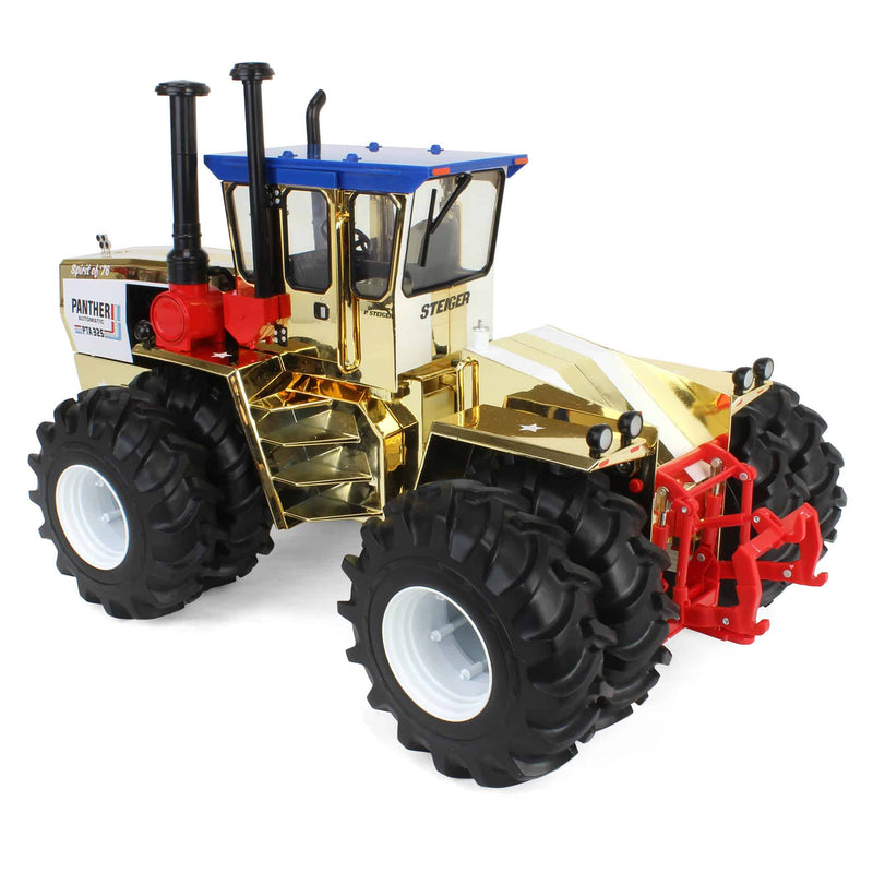 Gold & Silver Chrome Set ~ 1/16 Steiger PTA-325 "Stars N Stripes" 4WD Tractors with Duals, ERTL Prestige
