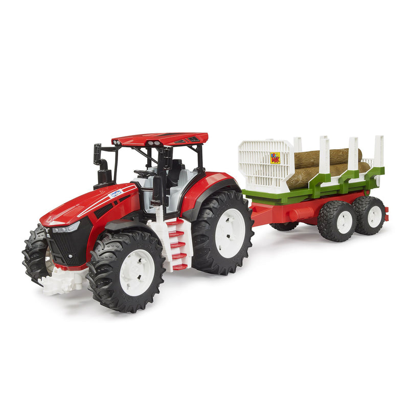 1/16 Bruder Roadmax Tractor with Forwarding Trailer & 3 Logs