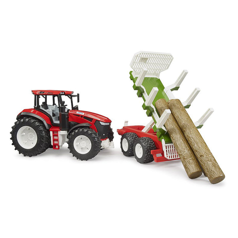 1/16 Bruder Roadmax Tractor with Forwarding Trailer & 3 Logs