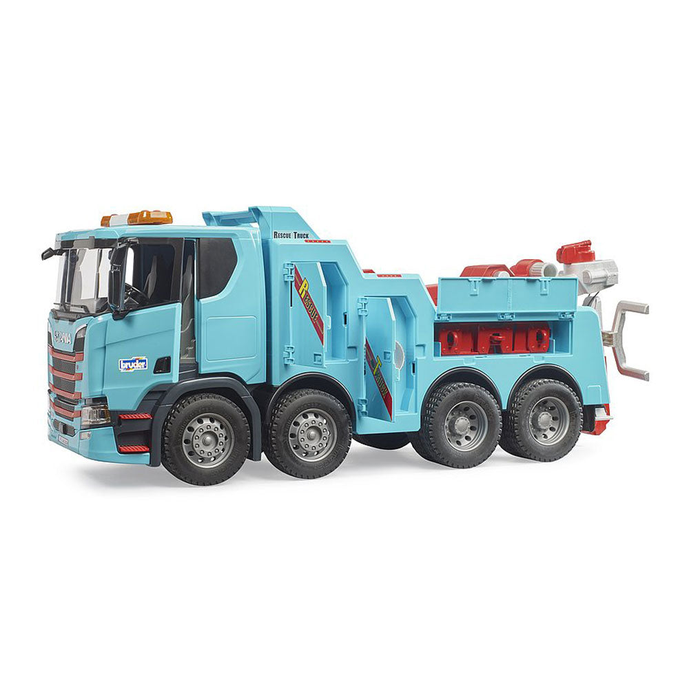 bruder SCANIA 林業トラック ミニカー 1/16 Bruder Scania Super 560R Recovery & Towing Truck with Lights