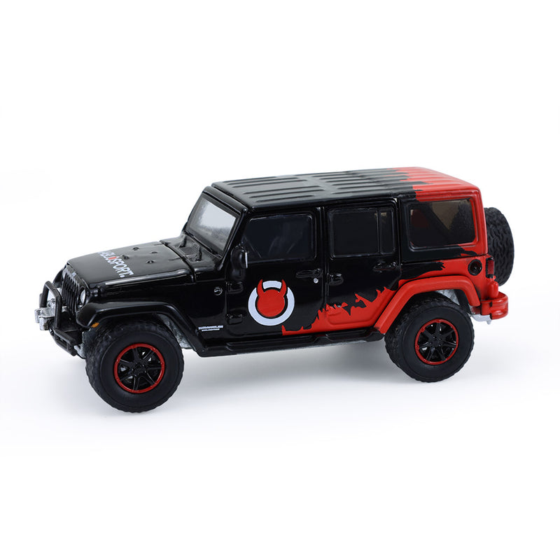 1/64 2012 Jeep Wrangler Unlimited with Small Cargo Trailer, Diablo Sport, Hitch & Tow Series 33