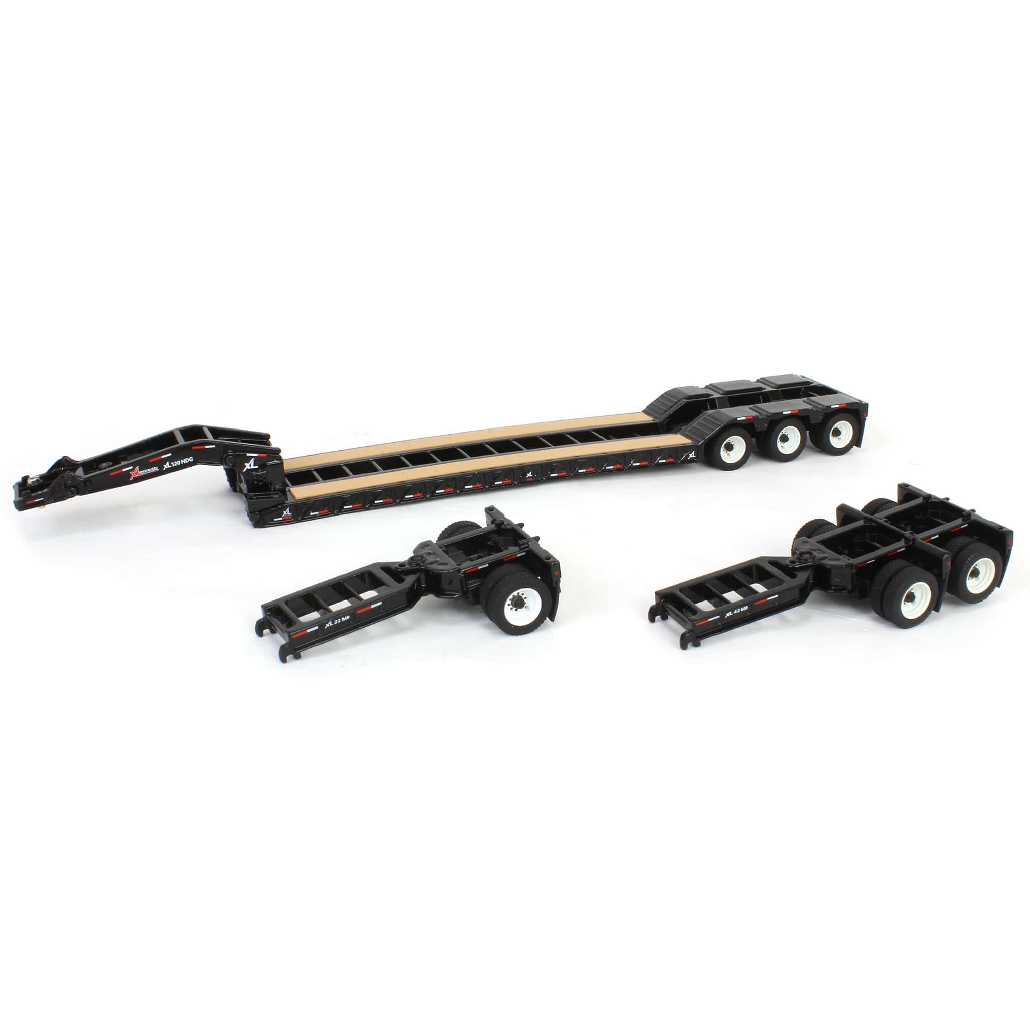 1:50 DIECAST MASTERS トレーラーセット 1/50 XL 120 Low-Profile HDG Lowboy Trailer with 2 Boosters