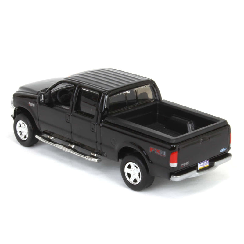 1/64 2004 Ford F-250 Super Duty Crew Cab Pickup Truck, Black, LP Diecast Garage Exclusive