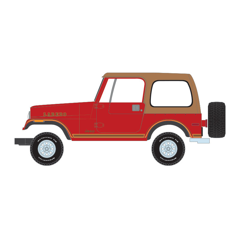 1/64 1980 Jeep CJ-7 Laredo, Red, All-Terrain Series 17