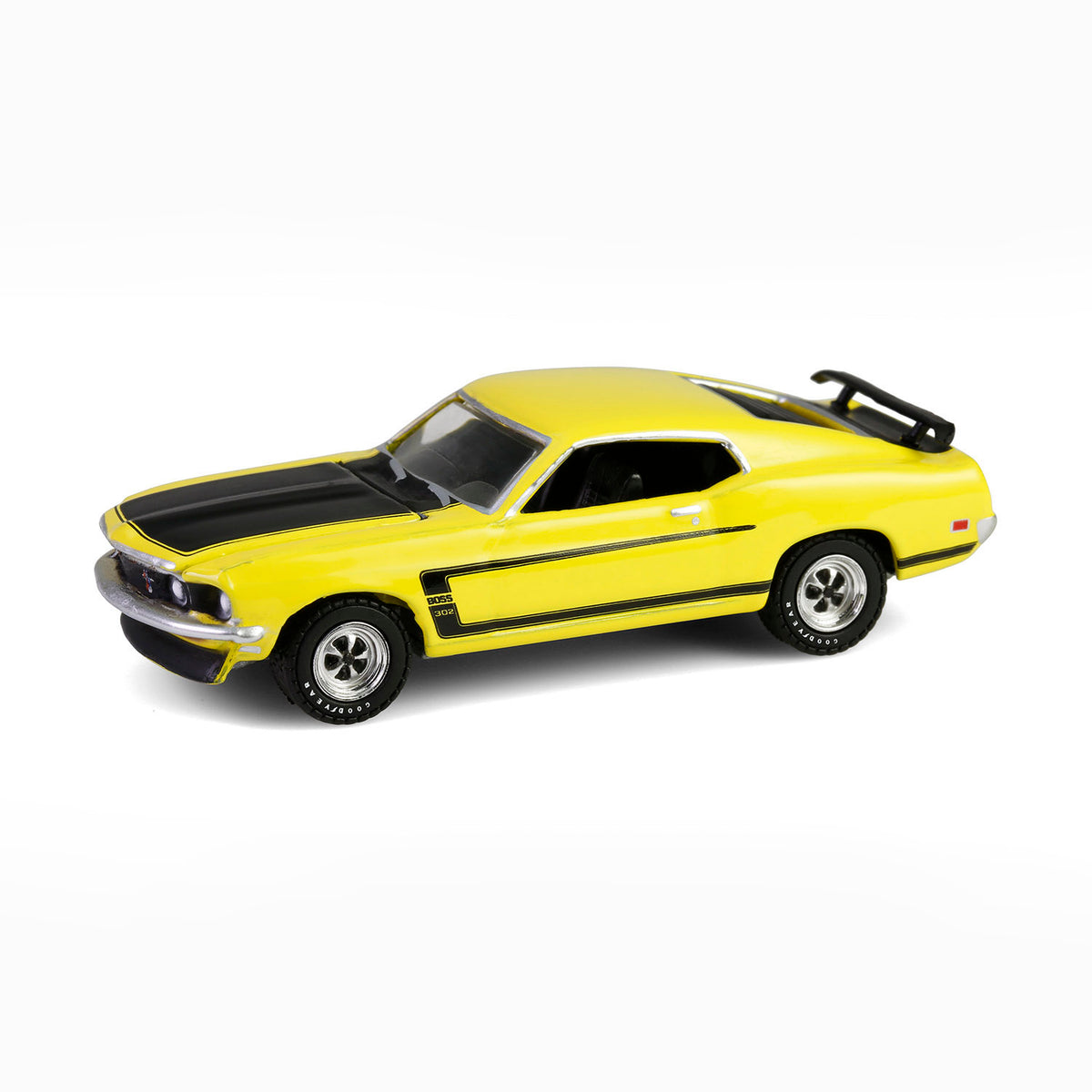 1/64 1969 Ford Mustang Boss 302, Scottsdale 2024, Bright Yellow