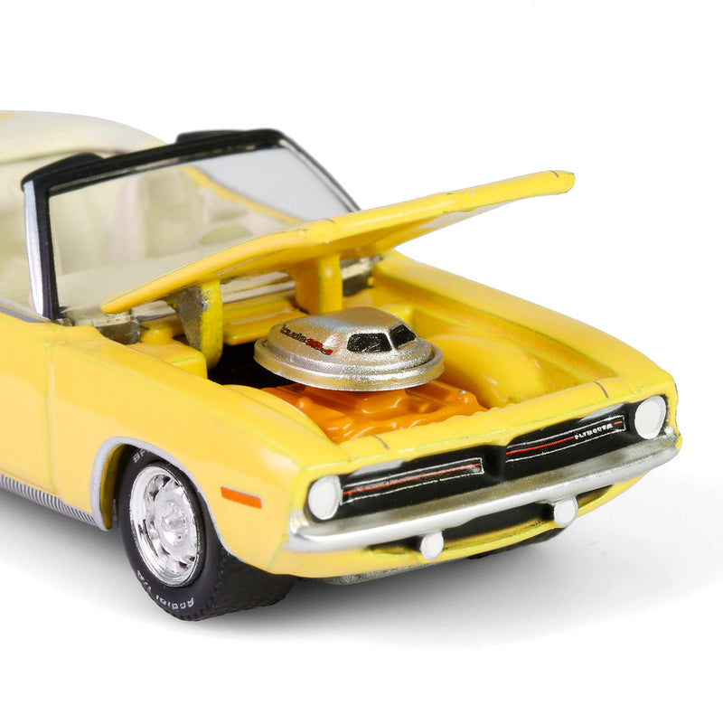 1/64 1970 Plymouth 'Cuda Convertible, Scottsdale 2024, Yellow, Barrett-Jackson Series 15