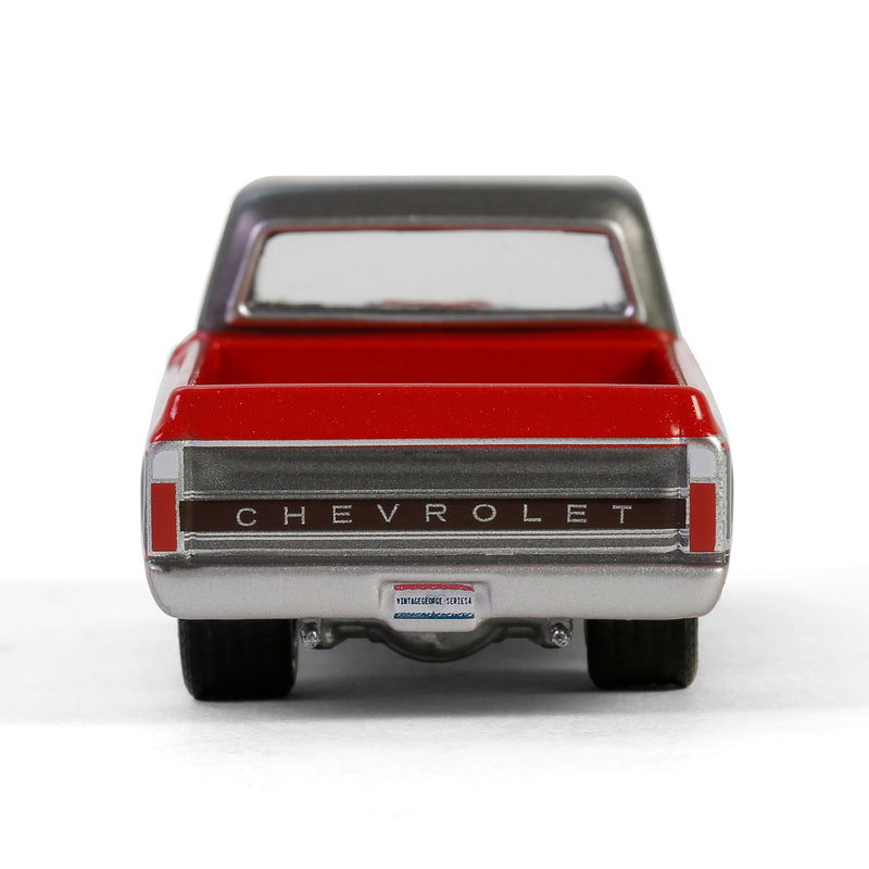 1/64 1972 Chevy Cheyenne C10 Short Bed, Ruby Red & Gunmetal Gray, Hobby Exclusive