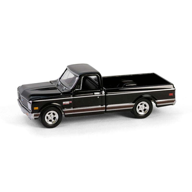 1/64 1972 Chevy Cheyenne C10 Short Bed, Black, Hobby Exclusive