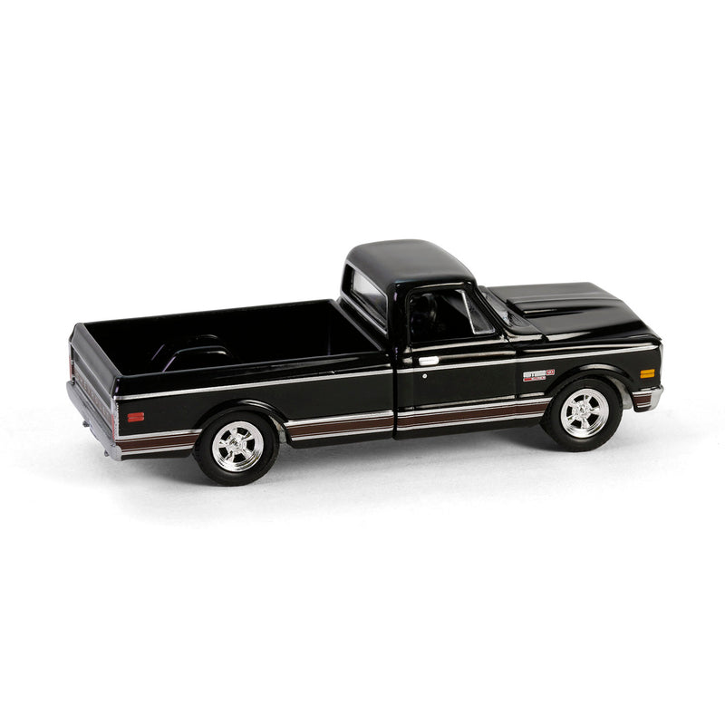 1/64 1972 Chevy Cheyenne C10 Short Bed, Black, Hobby Exclusive