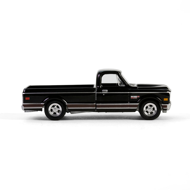 1/64 1972 Chevy Cheyenne C10 Short Bed, Black, Hobby Exclusive