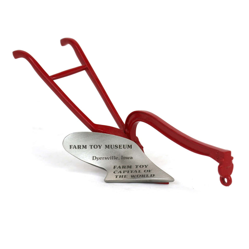Historic One Bottom Red Frame Walking Plow, Farm Toy Museum