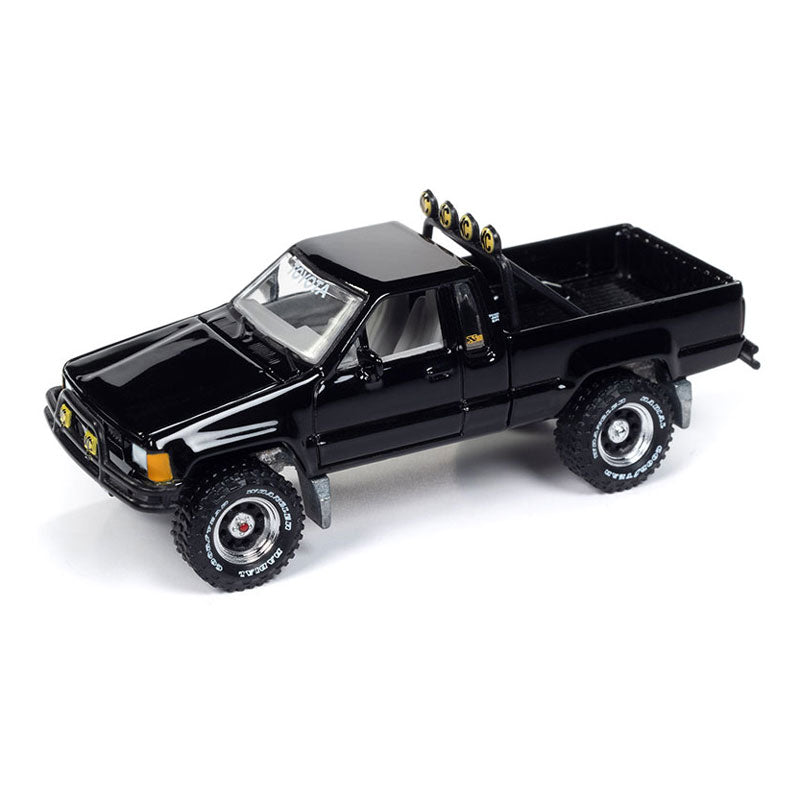 1/64 1985 Toyota SR5 Pickup Truck, Black, Johnny Lightning Mystery Matinee