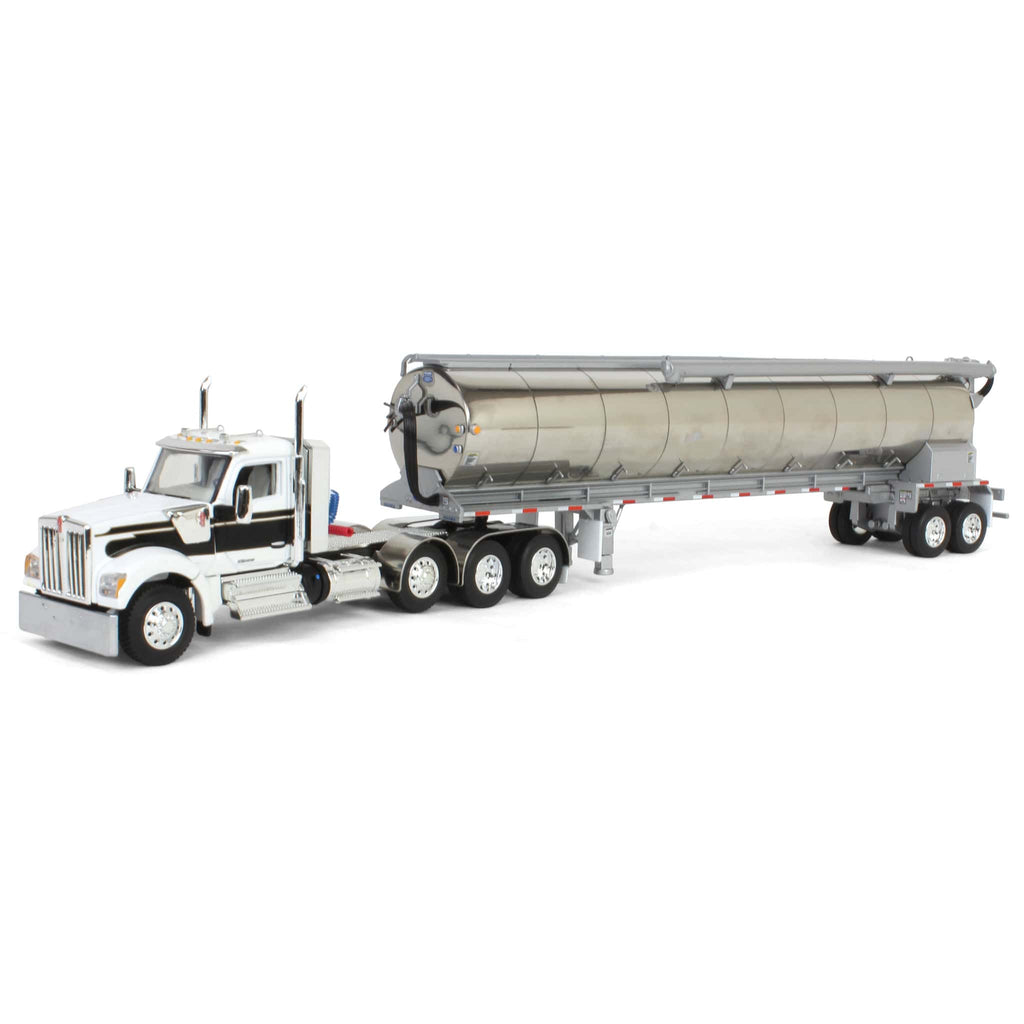 1/64 Kenworth W990 with Walinga Tandem Feed Trailer, White/Black