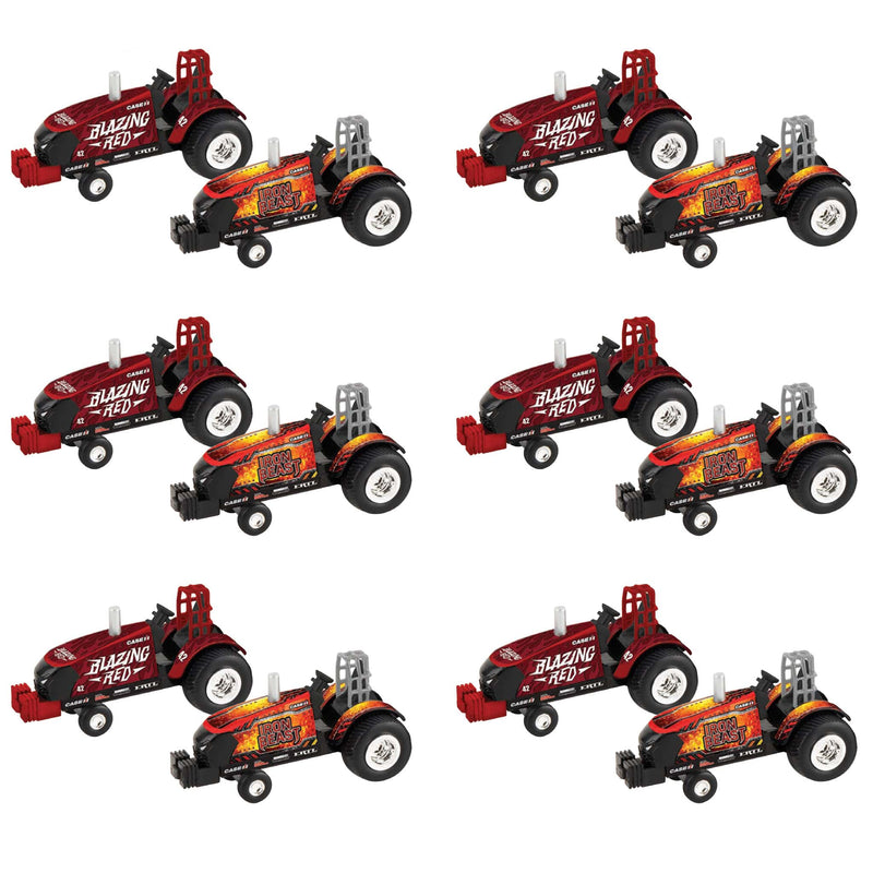 Sealed Case of 12 ~ 1/64 Case IH "Iron Beast" &  "Blazing Red" Pulling Tractors