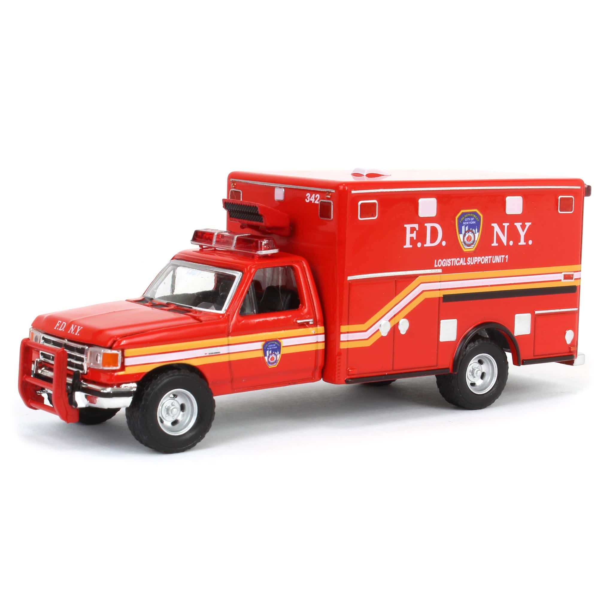 1/64 1989 Ford F-350 Ambulance - FDNY Logistical Support Unit