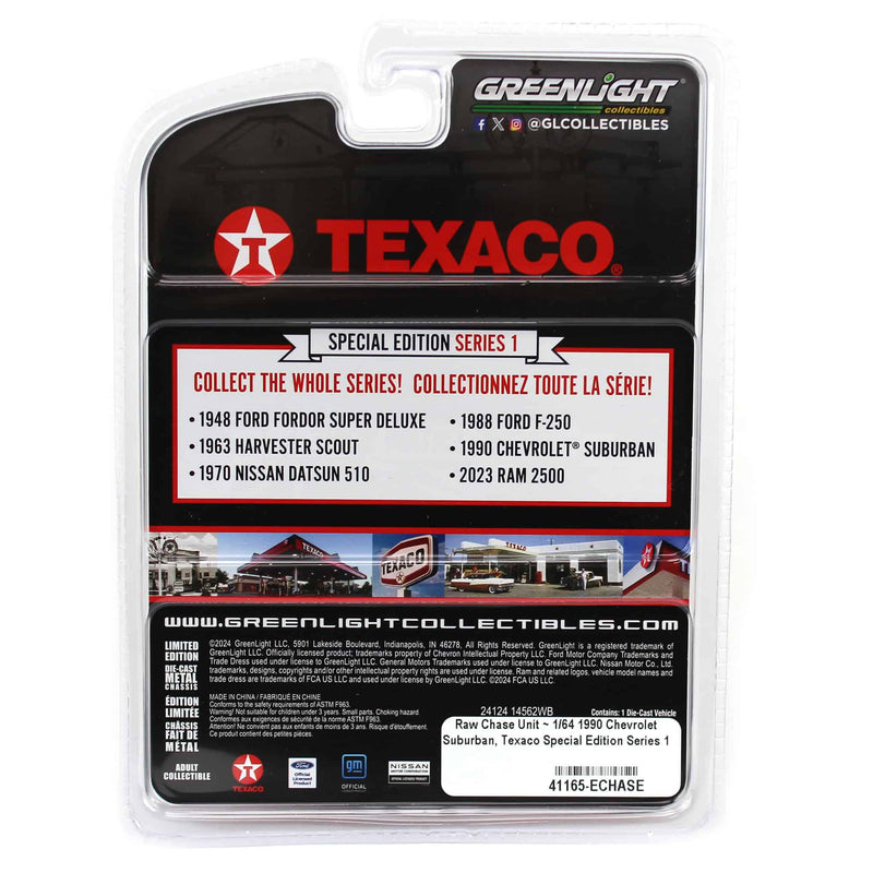 Raw Chase Unit ~ 1/64 1990 Chevrolet Suburban, Texaco Special Edition Series 1