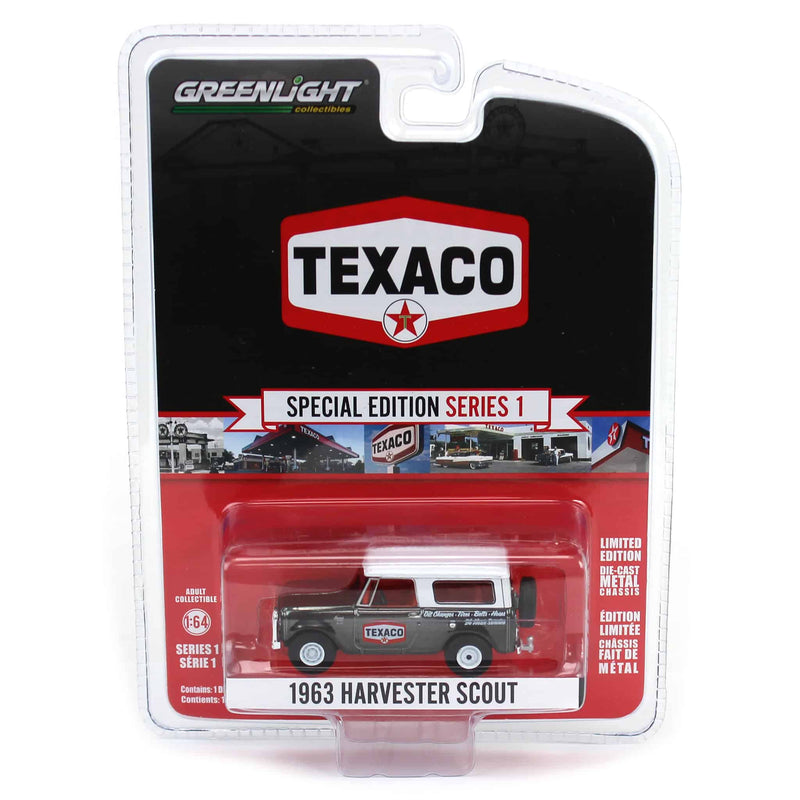 Charcoal Chrome Super Chase ~ 1/64 1963 Harvester Scout, Texaco Special Edition Series 1